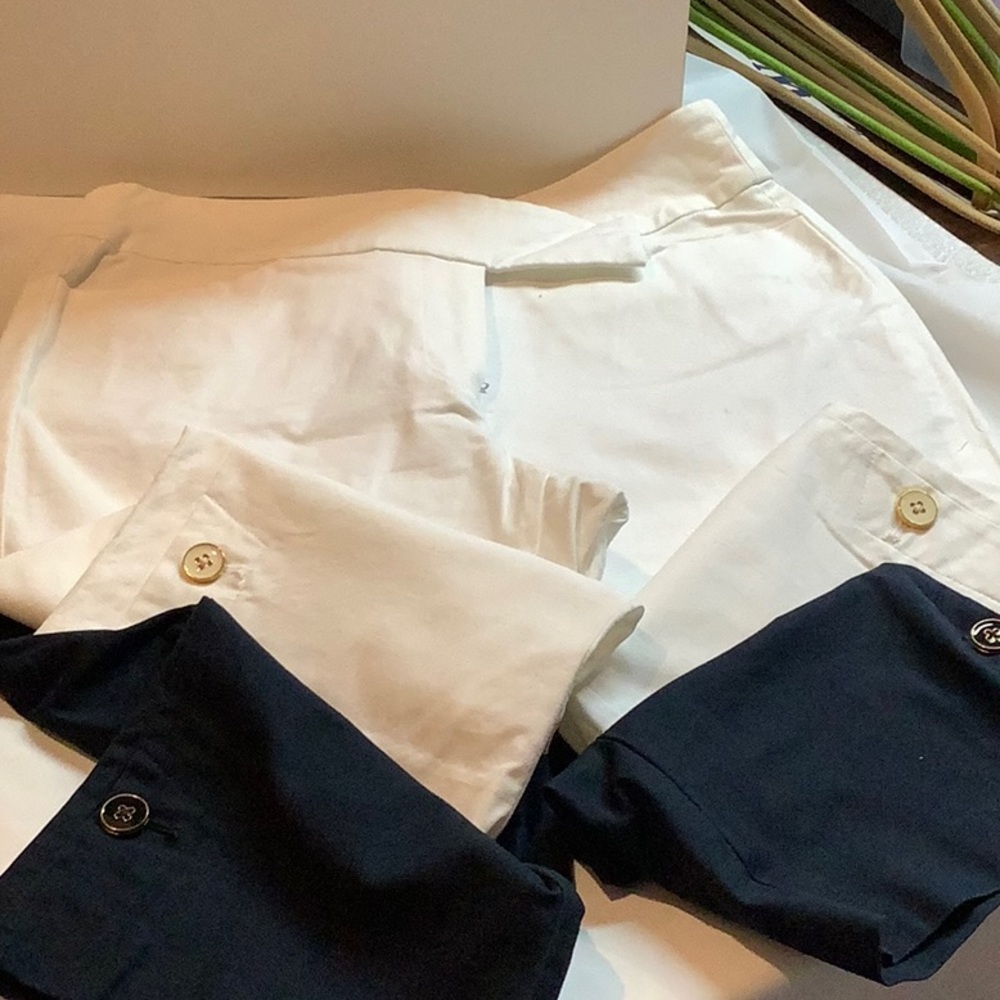 2 PAIR Bermuda shorts, Navy and White